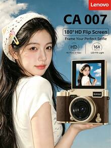 Lenovo Digital Camera With Flip Screen For Selfies, 16X Digital Zoom, 4K HD Video, Compact Camera, Perfect For Students, Great Birthday Gift For Girls - View 5