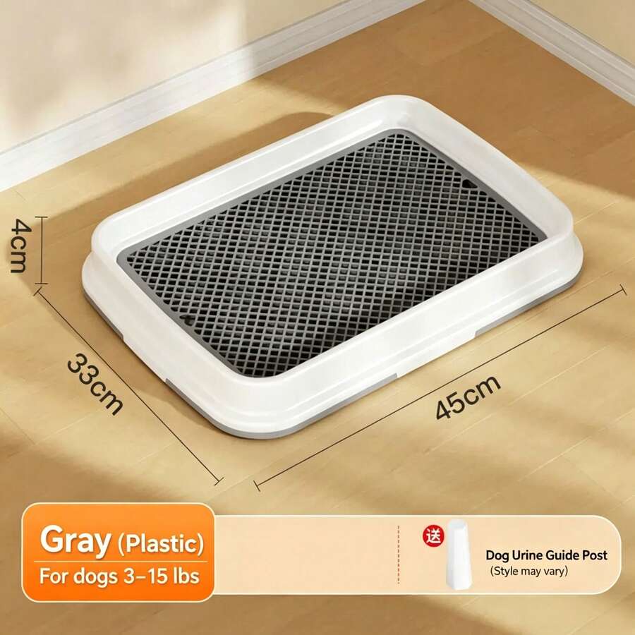 Dog Toilet Training Pad, Plastic Dog Toilet Tray With Removable Mesh Cover, Reusable Plastic Dog Toilet Tray With Guardrail, Reusable...Dog Toilet - Multicolor - View 1
