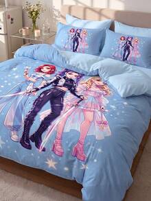 2/3 Piece Printed Duvet Cover Set (1 Duvet Cover + 1/2 Pillow Shams, Insert Not Included), Soft And Anti-Pilling, Suitable For Twin/Full/Queen/Standard Bed, Multiple Sizes Available, Machine Washable, Bedroom Decor, Back To School, Dorm - Multicolor - View 1
