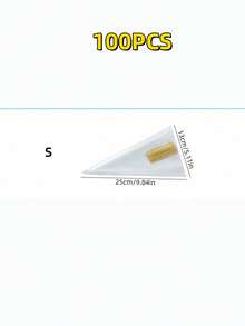 100入錐形零食包裝袋 透明花卉抽繩包裝袋 DIY禮品包裝 3種尺寸 可裝糖果、餅乾、零食、巧克力、棉花糖、糕點、爆米花等 適合婚禮禮品包裝、節日禮品包裝、花卉包裝、情人節、派對裝飾、婚禮包裝配件、禮品包裝配件 - 無色 - 查看 14