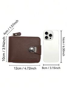Business Men's Snap Closure Wallet, Gift Box Packaging, Large Capacity Multi-Card Slot Design, Suitable As Birthday Gift, Christmas Gift, Holiday Gift - Multicolor - View 7