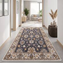 Washable Modern Minimalist Patterned Area Rug – Scandinavian Geometric Design, Contemporary Washable Carpet For Living Room, Bedroom & Home Decor - Camel - View 3