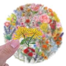 60Pcs Clear Floral Vintage Aesthetic Stickers Stationery Graffiti Stickers, Decals For Party, Water Bottle, Scrapbook, Laptop, Skateboard, Computer, Gift Bags, Envelope Seals, Office Supplies, For Teens Fans - one-size - View 8