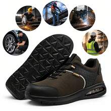Zapatos de Trabajo Storm para Hombre con Casquillo de Poliamida, Dieléctricos y Antiderrapantes para Trabajo - Verde militar - Ver 2
