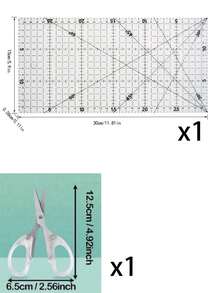 Acrylic Patchwork Ruler, Multi-Function Arc Fan-Shaped Patchwork Round Cutting Ruler, Patchwork Sewing Handmade Tool, Fabric Cutting Ruler Template - Multicolor - View 11