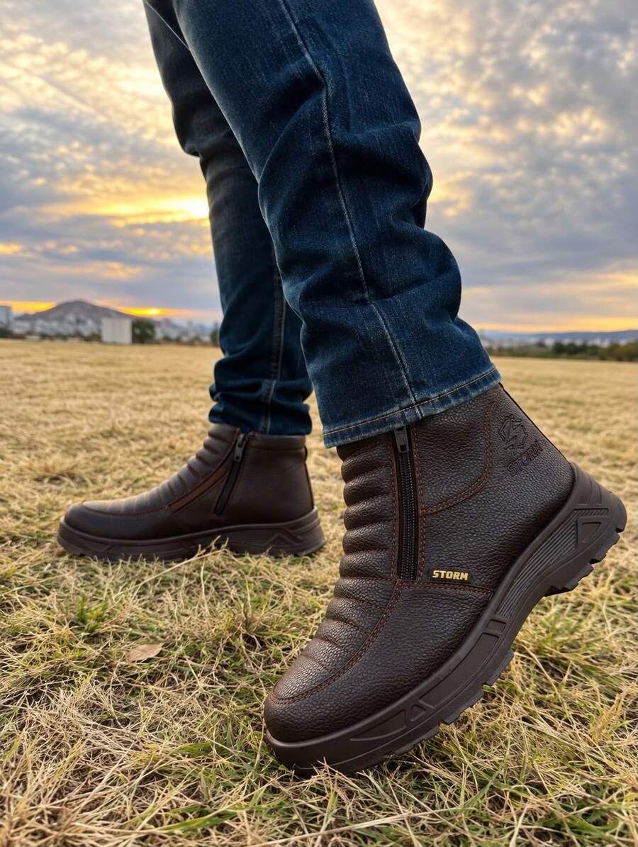 Men Industrial & Construction Boots - Coffee - View 1
