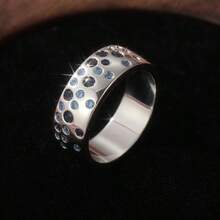 Fashion Classic Wide Band Ring, Exquisite Jewelry, Suitable For Women To Wear At Holiday Parties - Silver - View 4