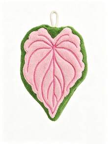 2pcs Leaf Shaped Hand Towels, Super Absorbent, Soft & Fluffy, Hook Design, Bohemian Style Home Decor, Easy To Clean, Reusable, Kitchen & Bathroom Use, Lint-Free Quick Dry, Lightweight & Durable, Back To School Tropical Style Home Cleaning Accessories - Multicolor - View 14