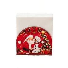 Christmas Double-Sided Pattern Napkin Holder, Reindeer Design Paper Towel Holder, Party Tabletop Decor Ornament - A - View 6