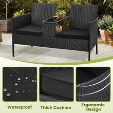 Patio Loveseats - Black - View 4