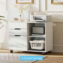 Office Storage Cart - White - View 6
