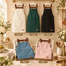 Custom Photo Apron, Personalized Name Cooking Apron With Pockets, Couple Gift, Home Baking Gift, Gift For Her Or Him - Multicolor - View 6