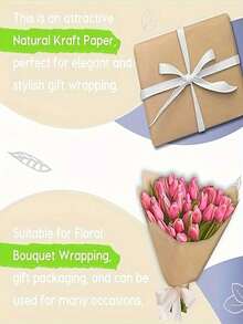 1 Roll 30/38/44cm*500/1000cm Kraft Paper Single-Layer Single-Sided Coated Wrapping Paper,Proofing Cardboard Roll, Wrapping Paper, Suitable For Garment Design, Gift Box Packaging, Birthday DIY Wrapping Paper, Christmas Eve Holiday Packaging - Multicolor - View 6