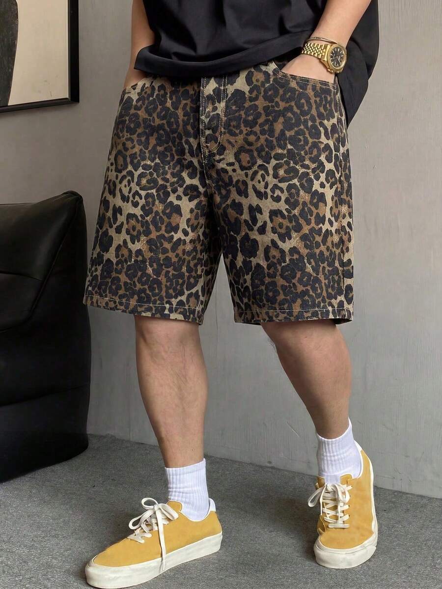 丹寧百慕達短褲 夏季直筒中長款牛仔短褲,棉質牛仔褲 - 黃色 - 查看 1