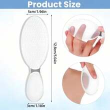 1pc Professional Glass Foot File, Ergonomic Easy-Grip Handle With Single-Sided Sand Layer For Smoother Results, Durable Callus Remover, Suitable For Home SPA Pedicure And Nail Care, Perfect Gift For Winter Care, Thanksgiving, Christmas, Halloween - Multicolor - View 10