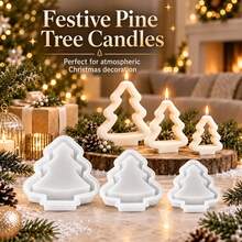 3pcs Large, Medium, Small Christmas Tree Frame Silicone Molds, Pine Tree Candle Molds, Suitable For DIY Christmas Tree Decorations, Pine Tree Plaster Ornaments, Suitable For Making Plaster, Resin, Candles And Other Handicrafts, Handmade Molds, Reusable, Easy To Demold - Christmas Tree Silicone Mold - View 3