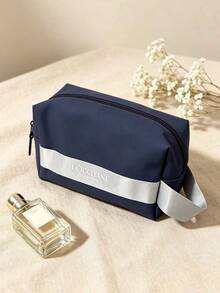 L'Occitane Portable Zippered Cosmetic Bag, Soft Fabric Large Capacity Makeup Storage Pouch, Waterproof Travel Toiletry Bag, Skincare Accessories Gift LOCCITANE-GIFT-42 - Black - View 2