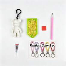 1 Set DIY Diamond Keychain Pendant, Fun Handmade Craft, Suitable As Plush Sock Souvenir For Birthday, Graduation, Valentine's Day And Christmas - One Size Fits All - View 12