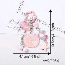 Creative Dopamine Colored Bead Keychain, Three-Dimensional Lollipop Bow Pendant, Cute Girl Bag Pendant - Multicolor - View 2