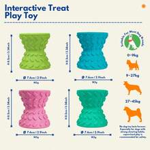Deeow Interactive Dog Toy, Colorful Rubber Geometric Chew Toy With Milk Scent, Treat Dispensing Puzzle Toy For All Dog Breeds, No Battery Needed - Multicolor - View 6