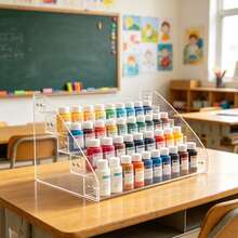 5-Tier Paint Organizer Paint Storage Rack Clear Paint Storage Rack For Craft Hobby - 1PCS - View 1