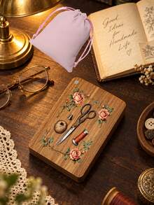 Flower Sewing Needle Case, Needle & Thread Storage Box, Pin Organizer - Floral Sewing Pattern Needle & Thread Storage Box, Sewing Needle Storage Tool, No Needles Included, Needle & Thread Organizer, Holiday Birthday Gift, Perfect Gift For Seamstresses, Sewing Enthusiasts And Embroidery Artists - Multicolor - View 8