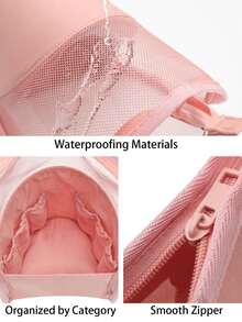 1pc Zipper Makeup Brush Bag, Transparent PVC Waterproof Travel Makeup Brush Storage Bag, Portable Makeup Brush Holder, Professional Makeup Bag, Artist Supplies Organizer, Essential For Home, Gift, Vacation And Travel, Foldable Makeup Brush Cup - Multiple Styles - View 12
