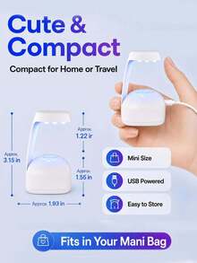 Beetles Mini UV Lamp, Gel Nail Quick Curing, Innovative Smart Sensor, Convenient Fast Extension System, Portable Nail UV LED Lamp, Suitable For Gel Nail Polish DIY Manicure - White - View 6