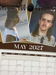 Wall Calendar 2027 World's Greatest Mullets Funny Calendar Hairstyles Calendar Daily Scheduling Planners Schedule Calendar - Multiple Styles - View 2