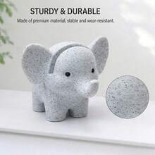 3D Printed Elephant Glasses Holder | Nap Companion, Marble Pattern Animal Glasses Storage Rack | Cute Home Office Desktop Organizer, Fun Glasses Display Stand, Creative Christmas And Birthday Gift, Suitable For Men And Women Colleagues - Multicolor - View 3