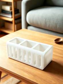 1pc 3-Slot Remote Control Storage Box, Game Controller Storage Stand, Multi-Functional Storage Box, Suitable For Home Storage, Home Decor, Bedroom Decor, Living Room Coffee Table, Bedroom Nightstand, Office Desk Use, Practical Desktop Storage Rack, Back To School, Halloween, Christmas Best Gift Choice For Friends, Essential Storage Item For Slouchy People - Multicolor - View 8