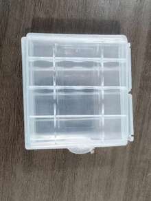 Transparent Multi-Compartment Battery Storage Box, 5# 7# Rechargeable Battery Protective Case, Portable Parts Organizer Box - Clear - View 7