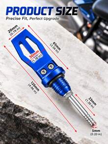 Motorcycle CNC Oil Filler Cap With Dipstick, Aluminum Engine Oil Level Gauge Plug, Original Replacement Oil Cap, Universal Motorcycle Engine Modification Accessory, Anodized Colorful Oil Dipstick Screw Cap, Suitable For Off-Road, Street Racing Motorcycles - A - View 11