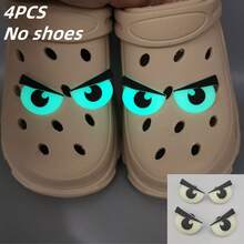 4pcs/Set - Cute & Funny Eye-Shaped Shoe Charms, Versatile Shoe Decorations, Charming Gift, Perfect For Christmas - Night Light 1 - View 10