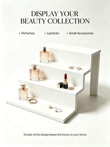 4‑Tier Step Display Rack, Modern Countertop Perfume Lipstick Organizer, Minimalist Vanity Storage Shelf For Dresser - Multicolor - View 14