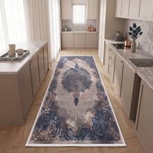 Washable Modern Minimalist Patterned Area Rug – Scandinavian Geometric Design, Contemporary Washable Carpet For Living Room, Bedroom & Home Decor - Coffee Brown - View 3