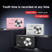 Kamera Digital Dot Matrix, Kamera Digital Murah, Kamera Digital Ultra Jernih, Zoom Piksel, Kamera Depan dan Belakang, Pengisian Daya USB, Casing ABS, Cocok untuk Remaja dan Dewasa, Dapat Digunakan sebagai Hadiah Liburan - View 6