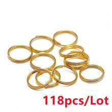 118pcs Double Layer Jump Rings Key Rings, Used For Making Keychain Accessories DIY Handmade Craft Assembly Connection Rings, Jewelry Making Accessories, Bag Accessories, Pet Accessories, Handmade Beaded Chain, Pendant Earring Clasp, Spacer Bead Connector, Bag Keychain Clasp, Open Jump Ring, O-Ring Connector, Double Loop Keychain Connection Ring DIY Supplies - Double Hoop Earrings - View 14