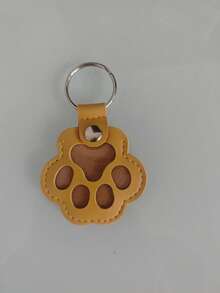 1/5pcs Leather Keychain Pet Hair Storage Pendant, Exquisite Cute Cat Dog Fur Hair Bag Charm - Multicolor - View 14