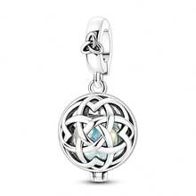 1 Pc Sliver Plated Exquisite Vintage Viking Witch Celtic Knot Charm Fit Bracelet For Diy Jewelry Making, Ideal Choice For Women Jewelry Gift - Silver - View 9
