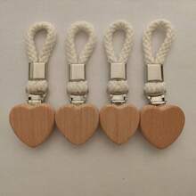 4pcs Wooden Heart-Shaped Towel Clips, Kitchen Tea Towel Rack Dish Cloth Hanger, Bathroom Hand Towel Holder, Non-Slip Instant Hanging Rings, Rustic Farmhouse Decorative Wooden Clips, Strong Durable Grip, Space Saving, Spring Summer Gift - Multicolor - View 9