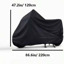 2Pcs Multi-Functional Motorcycle Cover Set, Effectively Dust-Proof, Sun-Proof, Rain-Proof, Snow-Proof, Wind-Proof, All-Season Universal Cover, Thickened Material, Durable And Tear-Resistant, High Elasticity Cuffs, Tight Fit To Vehicle Body - Multicolor - View 2