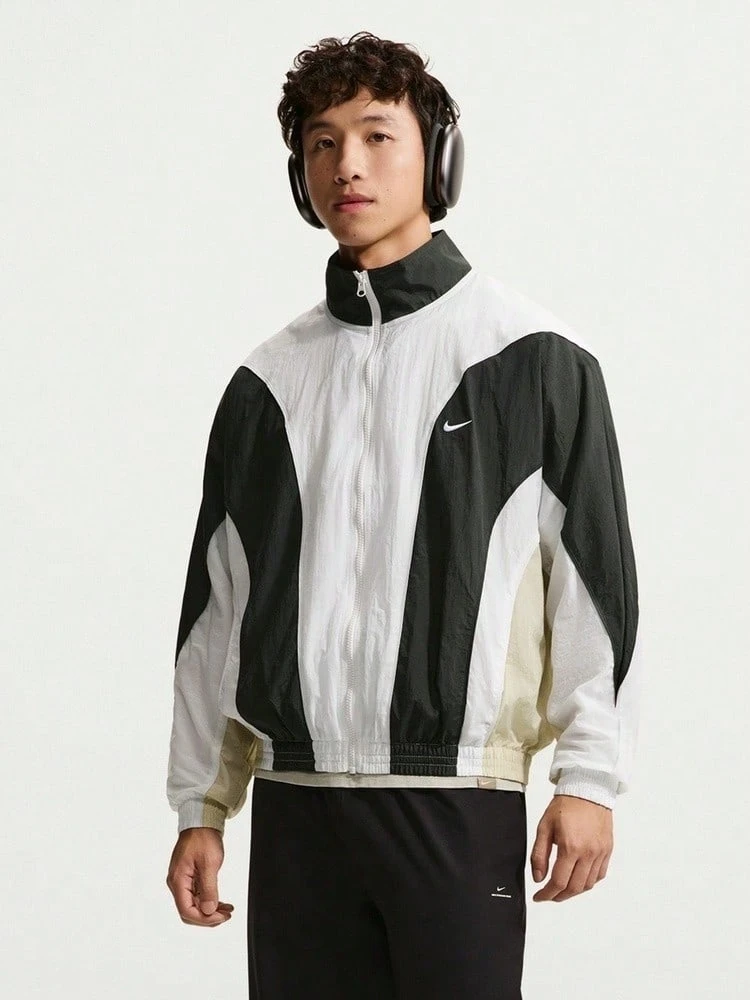 Nike 男款 AS M NK DF JACKET V&R 梭織無帽夾克 IM5888-102 - 黑與白 - 查看 1