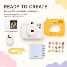 Set Kamera Instan Popoto, Eksposur Otomatis, Flash Terintegrasi, Jendela Bidik Tengah untuk Fotografi Tanpa Offset, Rekam Konser, Wisuda, Prom, Momen Kembali ke Sekolah (Baterai Tidak Termasuk) - View 5