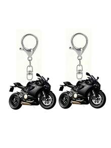2D Flat Keychain Red Sports Car Motorcycle Shaped Acrylic Creative Keychain Car Pendant Racing Theme Motorcycle Enthusiast Car Key Holder - Multicolor - View 18