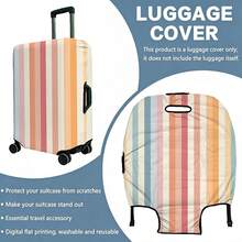 1PC / Flat Print Design / Luggage Protective Cover (Only Protective Cover, Luggage Not Included) / Suitable For 20 To 28 Inch Luggage / Made Of Thickened Fabric / Essential Accessory For Your Travel And Checked Luggage. - Multicolor - View 12
