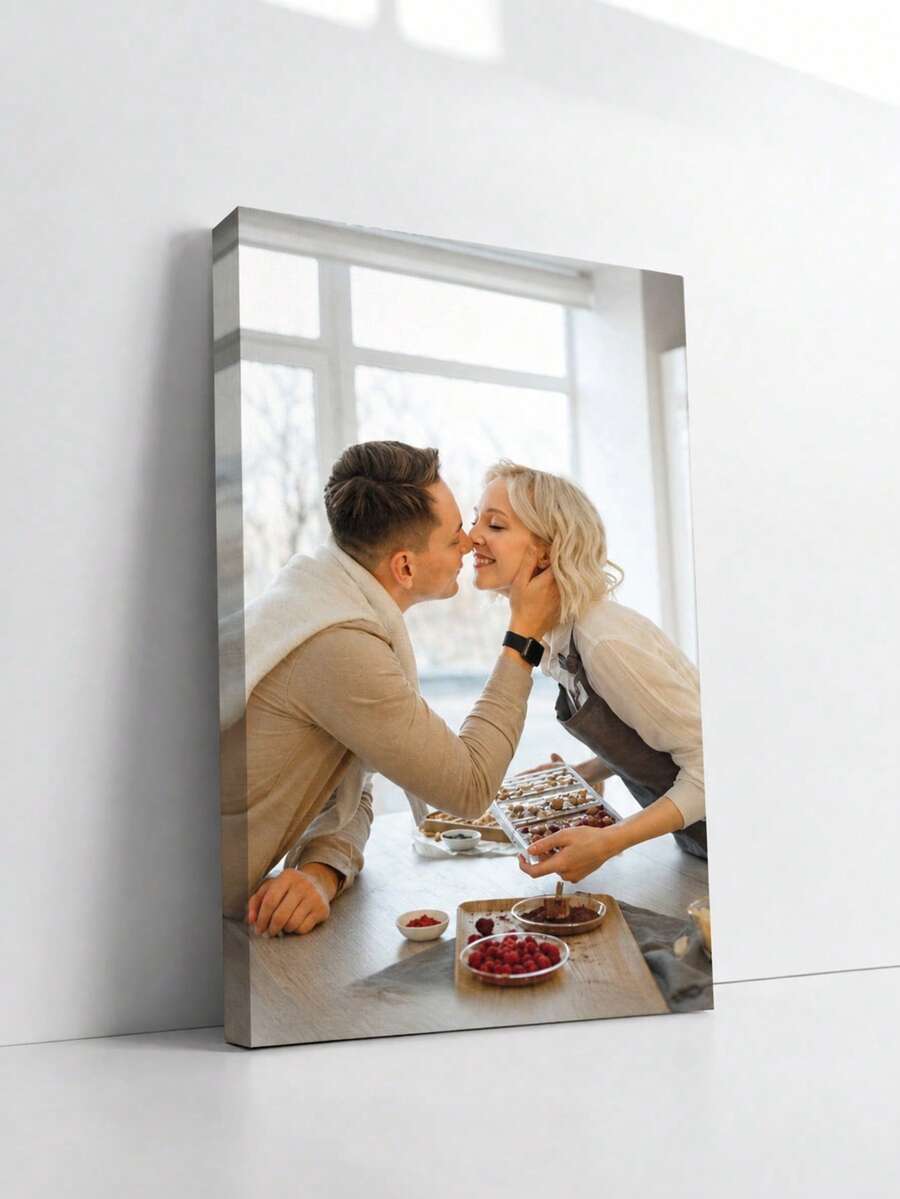 1pc Customized Personal Photo Canvas Print, Custom Poster, Birthday Gift, Art Photo, Pet, Wedding, Commercial Logo, Animal, Portrait, Landscape Wall Art Decor, Frameless, Sophisticated, Minimalist, Graduation Gift, Multifunctional, Personalized, Unique, Suitable For Men, Tea Room, Home, Garden