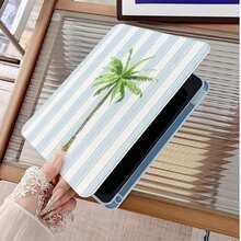 1件粉色條紋海星印花360°可旋轉平板保護殼，相容於iPad 11/A16/10th/Air4/5/6/Pro 12.9/2024/2025/2020/2021/2022/2023/10.2/10.9，相容於Galaxy Tab A8/A9 Plus/S6 Lite/S7/S9FE PLUS，相容於小米，適用於工作、旅行與居家使用，相容於OPPO Pad、MatePad、Pad、Honor平板、Pad - 彩色 - 查看 5