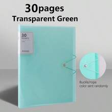 1pc Translucent Cover Document Folder, Transparent Insert File Folder, Snap Closure Folder, Multi-Color Storage Bag, Multi-Specification Loose-Leaf Binder, Storage Album, 20/30/40/60/100 Pages, A4 Multi-Layer Insert Pocket, 6 Colors Available, Stain-Resistant, Waterproof, Comfortable Touch, School Document Bag, Student Subject Exam Paper Bag, Artwork & Certificate Collection Album, Fashion Design - Multicolor - View 40