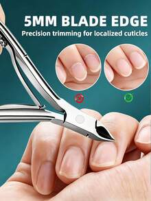 Manicure Nail Art Kit With 6-Gear Trim Positioner, Professional Stainless Steel Nail Clipper Cuticle Nipper Nail File Cuticle Pusher Set, DIY False Nail Trimming Tools For Home Salon Nail Care - Multicolor - View 5